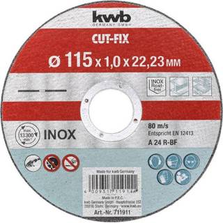 👉 Doorslijpschijf KWB Cut-Fix Doorslijpschijf, Extra Dun, Metaalbewerking, 115mm 4009317119111