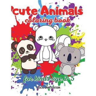 👉 Engels Cute Animals coloring book 9781802687330