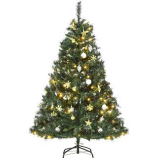 👉 Kerstboom active HOMCOM dennenboom met decoratie 120 LED s 511 takpuntenØ 95 x 150 h cm 6011601822896