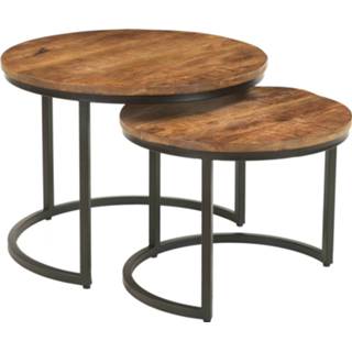 👉 Salon tafel hout bruin mannen Salontafel set Nolan Mangolia 2 7435152947997