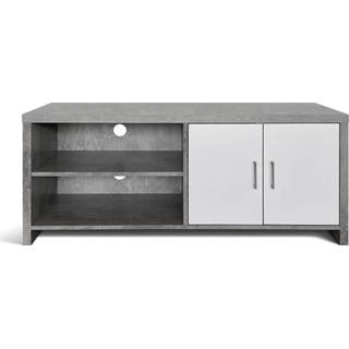 👉 Spaanplaat beton wit TV-meubel Abel Beton-Wit 120 cm 7435152991921