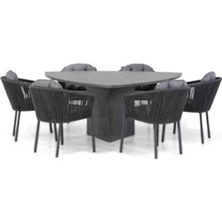 👉 Tuinset rope dining sets grijs-antraciet anthracite Santika Novita/Graniet 170 cm triangel 7-delig 7434236643602