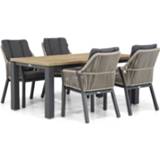 👉 Tuinset rope dining sets taupe taupe-naturel-bruin Lifestyle Verona/Veneto 180 cm 5-delig 7434224239251