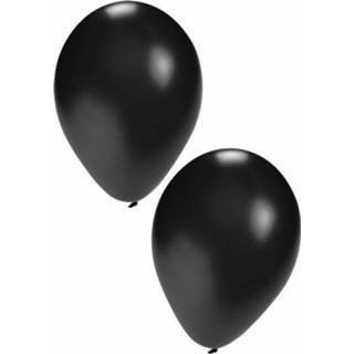 👉 Ballon kunststof active zwart zwarte decoratie ballonnen 10 stuks
