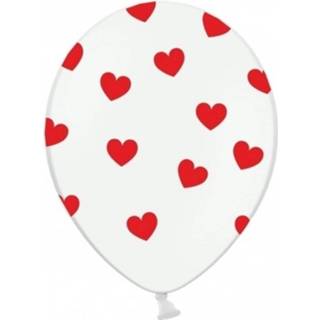 👉 Ballon witte rode 30x Ballonnen Met Hartjes - 8719538727397
