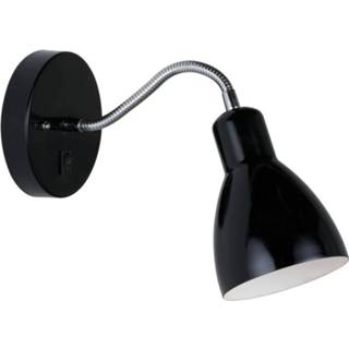 Wand lamp aluminium zwart Flexibele wandlamp CYCLONE,