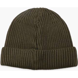 👉 Geribbelde Khaki Muts, Khaki