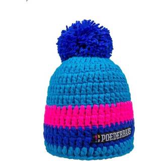 👉 Muts roze blauw active Korte met pompon - roze/donkerblauw 8718969276108
