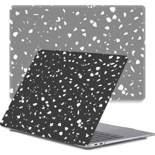 👉 Coverhoes zwart Lunso - cover hoes MacBook Pro 14 inch (2021) Terrazzo Bergamo 8720572144514