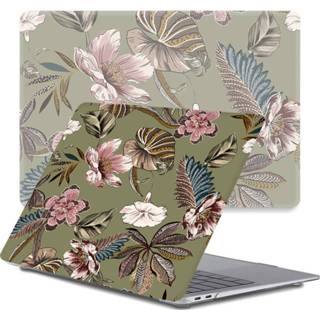 👉 Coverhoes groen Lunso - cover hoes MacBook Pro 14 inch (2021) Vintage Garden 8720572144545