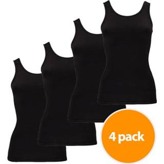 👉 Singlet zwart m vrouwen Apollo Dames Bamboo 4-pack-M 5901453731327