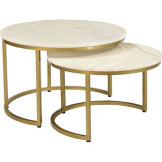 👉 Salon tafel marmer wit Salontafel set Alara 7435152945986