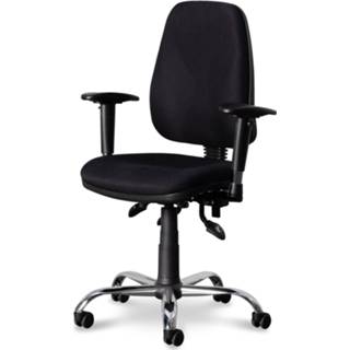 👉 Bureaustoel zwart aluminium budgetstoel active stof Palm - 1458721202620