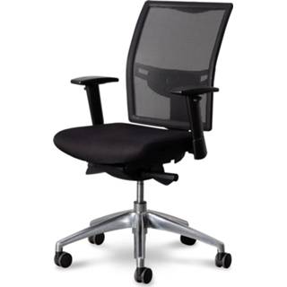 👉 Bureau stoel budgetstoel active zwart aluminium stof mesh Bureaustoel Fien - 1458721202620