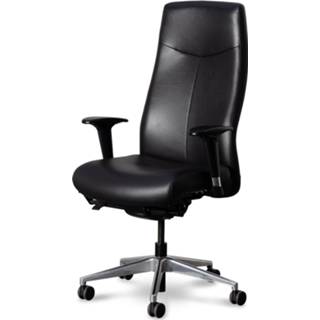 👉 Bureau stoel zwart XL active directiestoel aluminium mannen leder Bureaustoel Manager - 1458721202620