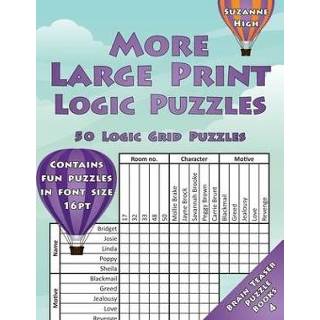 👉 Large engels More Print Logic Puzzles: 50 Grid Contains fun puzzles in font size 16pt 9781910929162