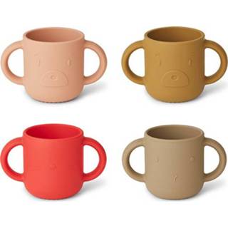 👉 Drinkbeker rood siliconen rose active Liewood drinkbekers gene - apple red tuscany mix 4st 5713370561655