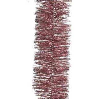 👉 Kerstboom roze 3x Kerst Lametta Guirlandes Oud 270 Cm Versiering/decoratie - Kerstslingers 8720147629255