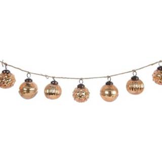 👉 Kerstbal brass gouden Kerst Hangdecoratie Kerstballetjes Slinger 120 Cm - Kerstslingers 8719538396111