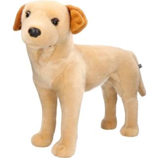 👉 Knuffel pluche kinderen Grote blonde Labrador hond staand 53 cm speelgoed