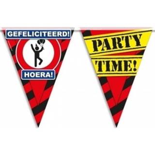 👉 Slinger 3x Verjaardag Slingers Met Stopbord 10m - Vlaggenlijnen 8719538434011