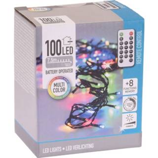 👉 Kerstverlichting Op Afstandsbediening Gekleurd Buiten 100 Lampjes - Boomverlichting 8719538399273