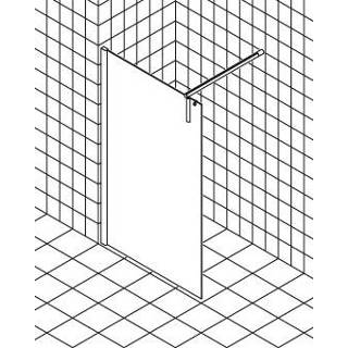 👉 Douchewand XS Kermi Walk-in Wall links m. muursteun 120x200cm doorlopend muurprofiel KermiClean glanszilver/helder 4051484022862