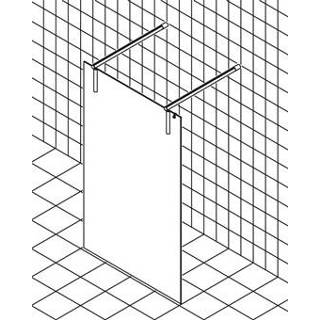 👉 Douchewand XS Kermi Walk-in Free m. muursteunen 120x200cm KermiClean matzilver/helder 4051484018353