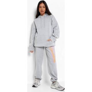 Petite Worldwide Trainingspak Met Mouwopdruk, Grey Marl