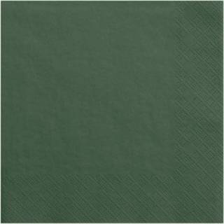 Tafel groen papieren papier active 20x servetten dennen 33 x cm