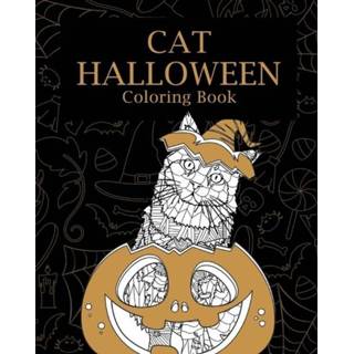 👉 Engels Cat Halloween Coloring Book 9781006630422