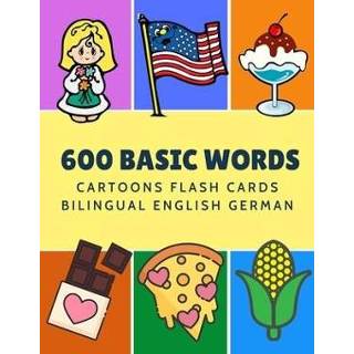 👉 Compact Flash geheugen engels baby's 600 Basic Words Cartoons Cards Bilingual English German: Easy learning baby first book with card games like ABC alphabet Numbers Animals to prac 9781081368142