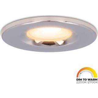 👉 Inbouwspot chroom aluminium a+ CE extra warm wit Dimbare LED Venezia 6 Watt 2200-2700K IP65 - Dim to 8720365438486