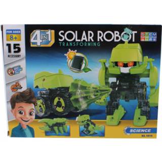 👉 Bouwpakket groen Jonotoys Solar Robot Transforming 4-in-1 8717154289930