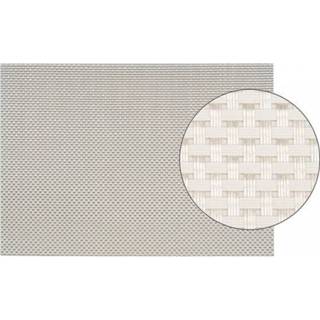 👉 Placemat witte 4x Ontbijtmatje met geweven print 45 x 30 cm - Placemats 8719538808713