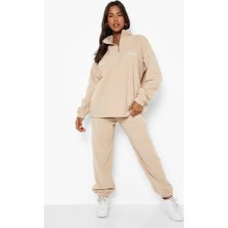 👉 Official Regular Fit Polar Fleece Joggingbroek, Stone