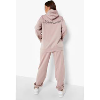 👉 Bridesmaid Trainingspak Met Capuchon, Mink