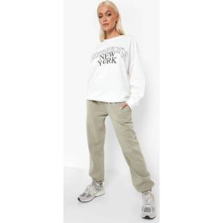 👉 Mix & Match Trainingspak Met Sweater En Tekst, Taupe