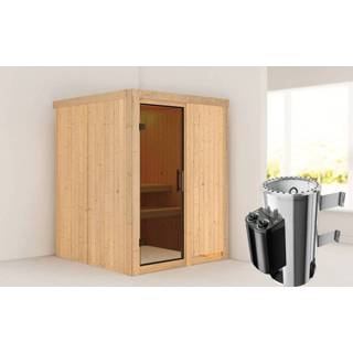 👉 Kachel Karibu | Sauna Minja Antracietglas 3,6 kW Geïntegreerde Bediening 4010090857749