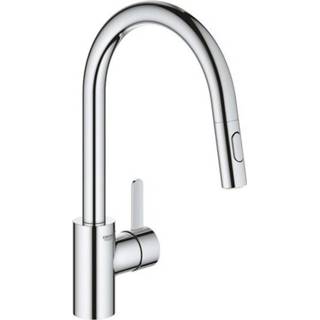 Keukenkraan chroom messing Grohe Eurosmart Cosmopolitan 1-gats met uittrekbare dual spray 31481001 4005176466922