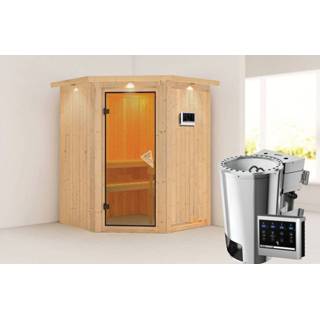 👉 Kachel Karibu | Sauna Minja Bronzeglas 3,6 kW Externe Bediening 4010090597836