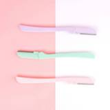 👉 Scheermesje pastel vrouwen Brushworks Precision Eyebrow Razor - (Pack of 3) 5060455149698