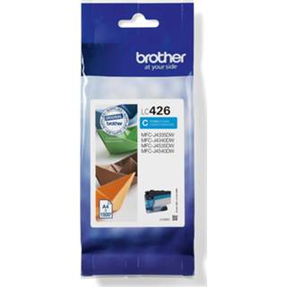👉 Inktcartridge cyaan stuks KJetcartridges Brother inktcartridge, 1.500 pagina's, OEM LC-426C, 4977766809481