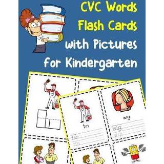 👉 Compact Flash geheugen engels kinderen CVC Words Cards with Pictures for Kindergarten: Vowels and consonants missing word activity flashcards 9781099344015