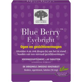 👉 Blauw New Nordic Blue Berry Eyebright Tabletten 5021807317400