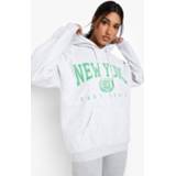 Oversized New York Hoodie, Ash Grey