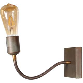 👉 Flexibele arm messing antiek-messing Met - wandlamp Orio