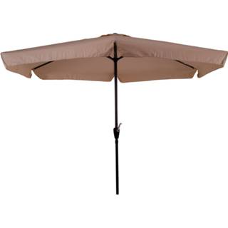 👉 Parasol polypropyleen taupe Cuhoc Gemini - Stokparasol 3m Met Molen 6 Hoekige 8720195859789