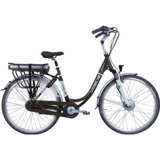 👉 Elektrische stadsfiets bruin vrouwen Vogue Premium 28 Inch 48 Cm Dames 7v Rollerbrake 8717853997037