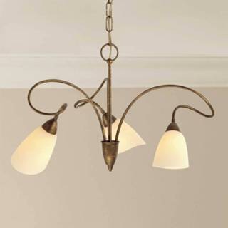 👉 Antiek-bruin 3-lichts landhuis-hanglamp Alessandro